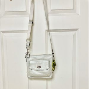 Coach cream leather crossbody bag
